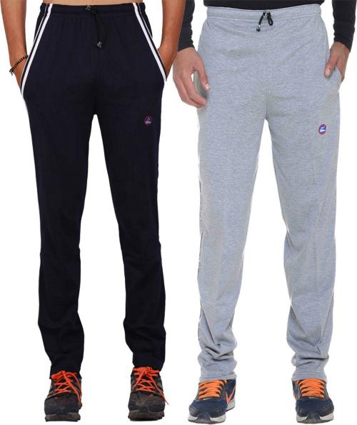 Buy Vimal Jonney Men Multicolor Solid Cotton Blend Track Pants (Pack of