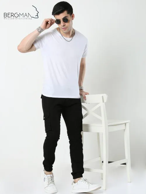 Bergman Solid Men Stylish Cargo Track Pants-32