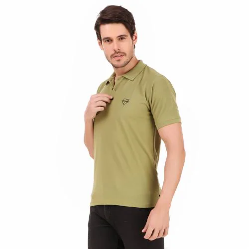 DFNK Men's Half Sleeve Polo Tshirt - (Size - XL, Green)