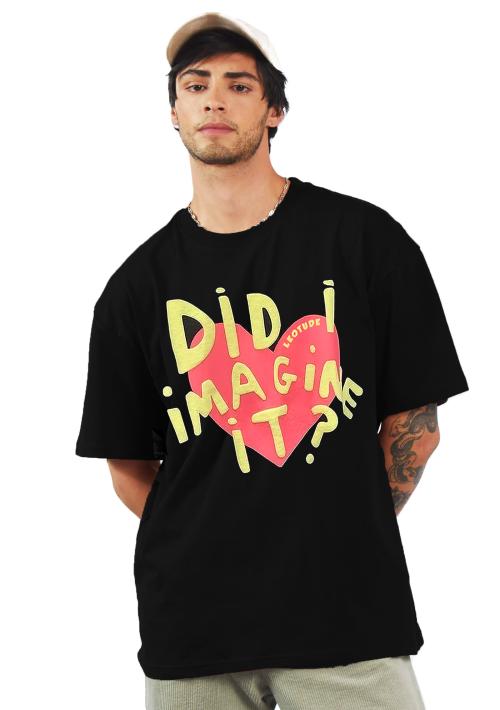 LEOTUDE Men's Oversized Cottonblend Half Sleeve T-Shirt