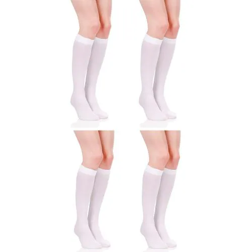 IGNOTO Cotton Blend Thigh-High Stockings || Knee High Socks Long Female Transparent White Stockings Women Varicose Nylon Stockings