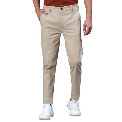 Red Tape Beige Solid Cotton Spandex Men's Chinos JioMart