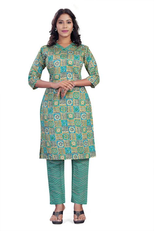 SHEChoice FAB Women's Aqua Green Eri Silk Kurta Set - Elegant Traditional Kurta with Pants & Dupatta | Pure Handwoven Silk | Perfect for Festive & Casual Wear | Soft & Comfortable Ethnic Wear for Women-(Green)-S