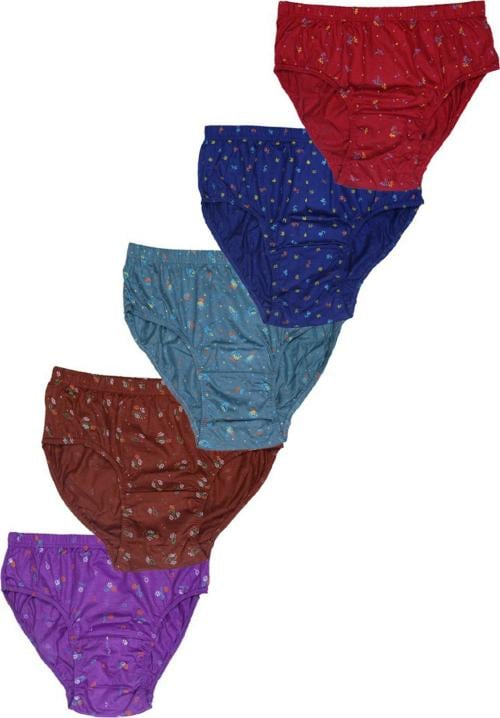 YELLOWDELIGHT Women Multicolor Cotton Blend Pack Of 5 Panties (75)