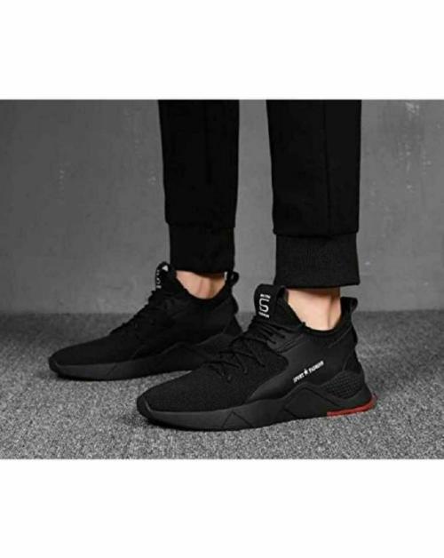 Absolute Comfort Black Red Running Shoes for Men
