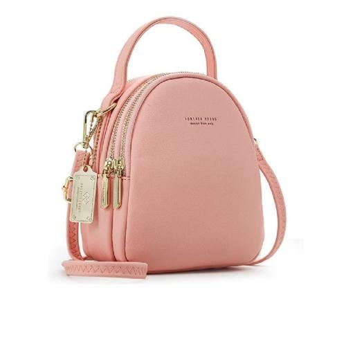 VISMIINTREND Luxury Fashion Everyday Mini Leather Women Backpack | Trendy | Bagpack (Pink)