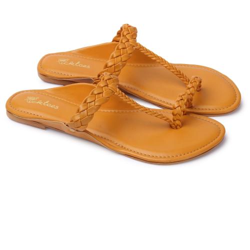 Picktoes Trendy Yellow Falts for Women