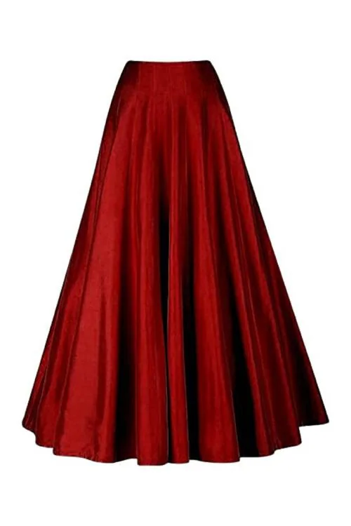 Buy Radhika 'n' Dhaanya creation Long ghera kali skirt Maroon Online at