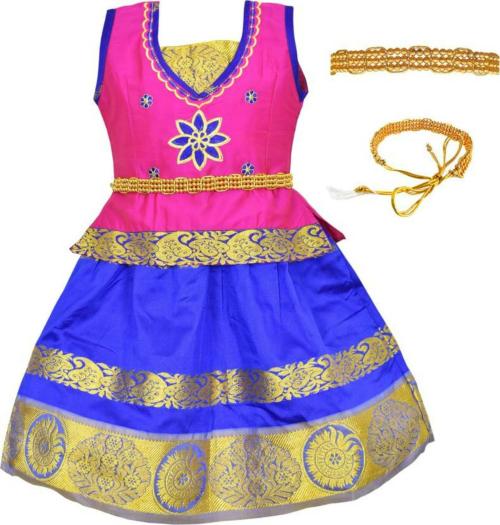 Baby Girls Lehenga Choli Ethnic Wear Embroidered Lehenga & Kurta