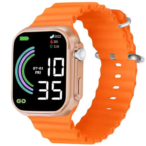 Hala - Ultra Electronic Orange Digital Watch - 7k2s7 - Ultra Orange LED For Men, Women, Boys & Girls