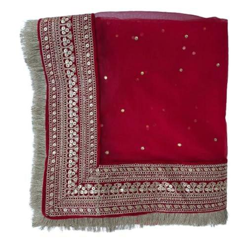 Wedding & Bridal Dupatta Store Girls Red Net Dupatta