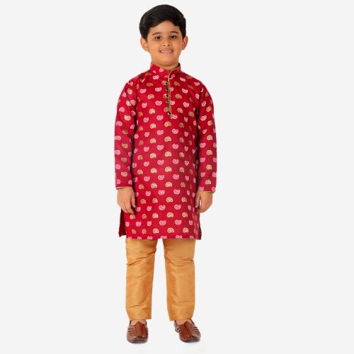 Pro-Ethic Style Developer Ethnic Wear Cotton Blue Kurta Pajama Set for Kids and Boys
