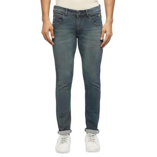 True Colors Of india Men's Steel Grey Slim Fit Jeans Stretchable Fabric Casual Wear Denim Pant