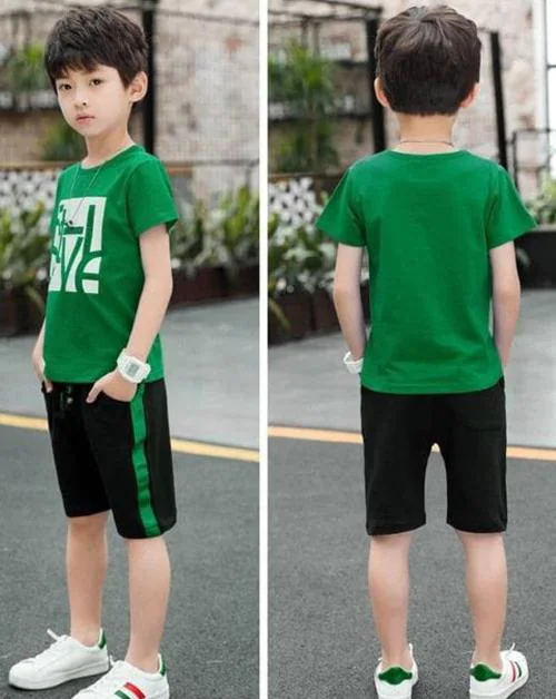 Gudpig Boys(kids)Stylish Ultra Soft Cotton Printed T-shirts&Shorts Setitems-(Set of 1)