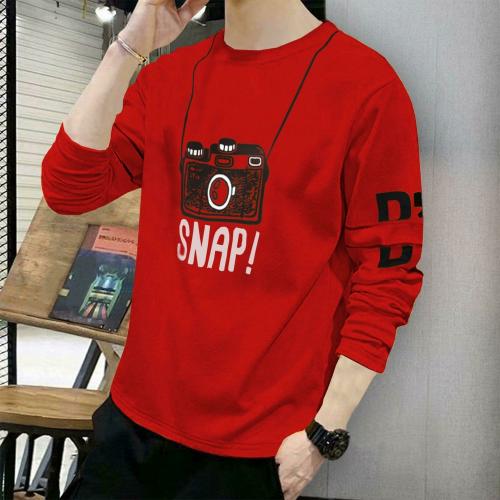 BLIVE Graphic Print Men Round Neck Red T-Shirt| T-Shirt For Men| Mens Tshirt| Printed Mens Tshirt | T-Shirt