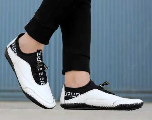 Krors Smart Casual Loafers for Men (White)