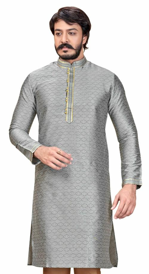 NIFROX Kurta For Mens in new style Classis Colours|Indian Traditional Kurta (Grey) XXXL