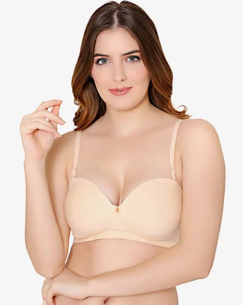 Bodycare cotton spandex wirefree convertible straps Seamless padded bra-6575S