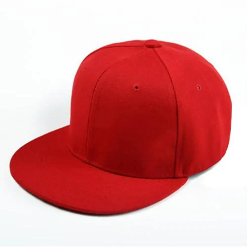 ALAMOS Red Plain Hip Hop Cap