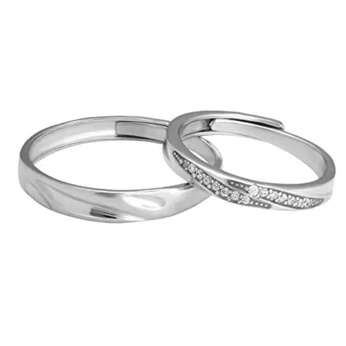 Giva Sterling Silver Adjustable Vintage Couple Band