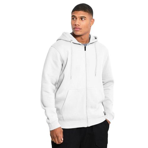 FUNKY MONKEY Men's Zipper Hoodie/Plain Cottonblend Hooded Sweatshirt