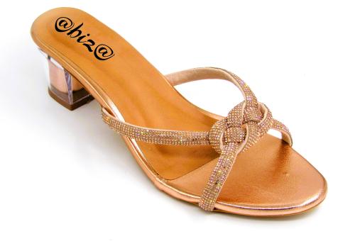 Abiza stylish copper fancy trendy glass heels for women 41