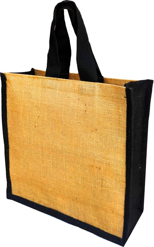 Buy Handmakers Pure Black & Beige Burlap Gift Bags jute bags for lunch