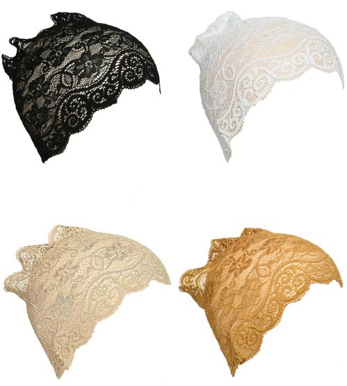 SAQAFY Women's Hijab Cap, Under Hijab Scarf Cap, 4 Pcs Headband Scarf Cap for Girls