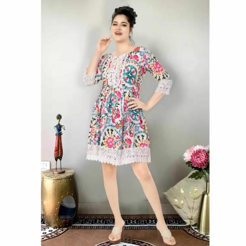 DASHIOND Printed Classy Partywear Western Short Dresses for Women