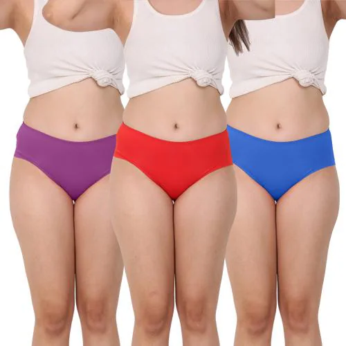 Buy TWEDE Women's Seamless laser cut Hipster Ice Silk Panty no show