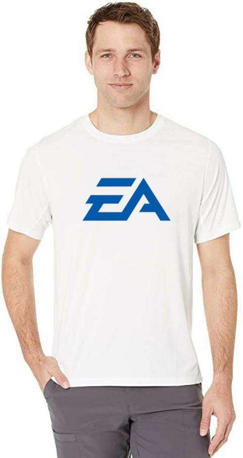 Estaban Men White EA Games 347 Printed Cotton Blend T-Shirt (M)