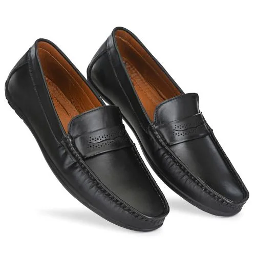 Prolific Men's Formal & Party Textured Loafers Black