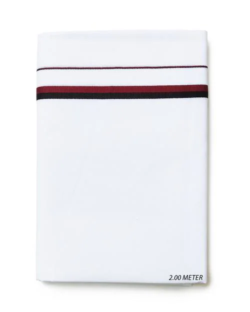 VT - DMK | White Men Dhoti | 3/4 inch | 2.00 Meter