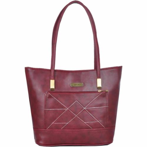 Right Choice Maroon Artificial Leather Shoulder Bag