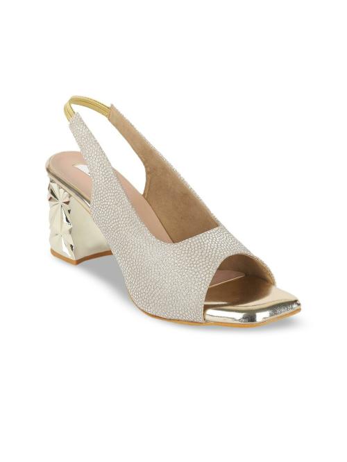 Elle Gold Block Heels
