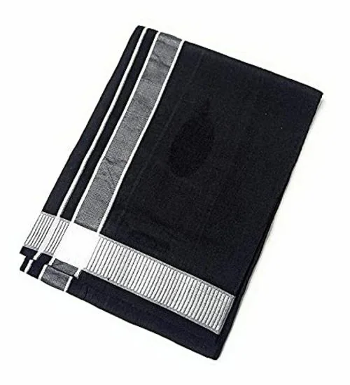 SUMAN TEX Men Black Pure Cotton Lungi