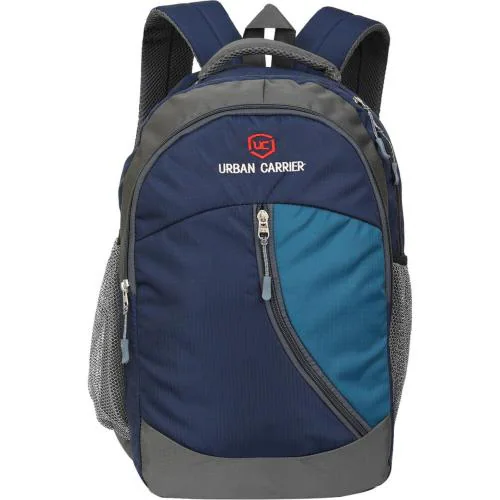 Urban Carrier Blue, Grey Polyester Laptop Backpack, 45 L|Laptop Bag|College Backpack|School Bag