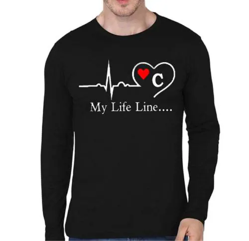 STUBONE - Polyester Letter Alphabet Printed Tshirt For Men's & Boys- (C) T Shirt Men (S) Black