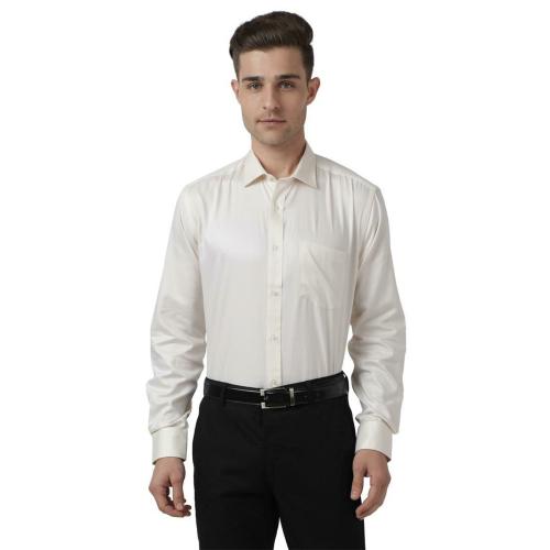 Park Avenue Men Formal Light Yellow Shirt