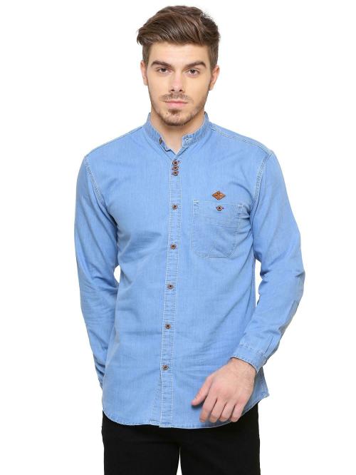 Kuons Avenue Icewash Men's Denim Casual Shirt