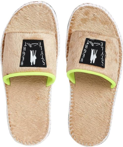 Style Height Men's Tan Sliders