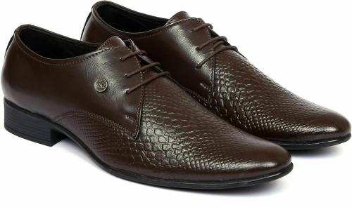 Field Care Men Lace-Ups Formal Shoes (Brown) - 9 UK
