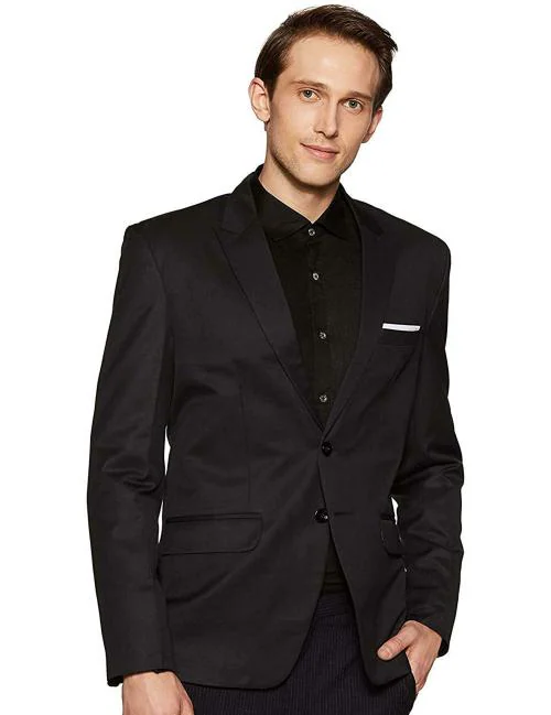 Buy Luxrio Men Black Cotton Blazer Online at Best Prices in India