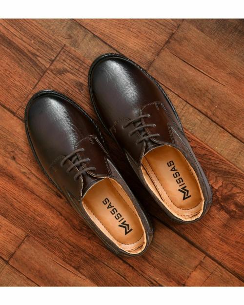Missas kids formal shoes/derby shoe for boys {Brown}