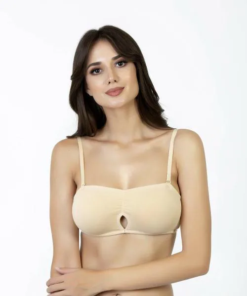 ENVIE Women's Cotton Bra_Ladies Non-Padded, Non-Wired T-Shirt Bra|Girls Inner Wear Casual Use Everyday Bra - (Nude/34B) Beige
