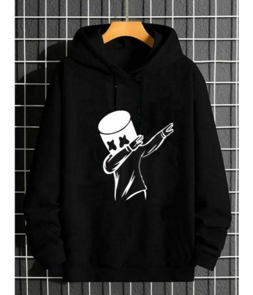 Smartees Tshirt | Smartees Men Black Full-length Sleeve Hooded Neck Hooded Tshirt