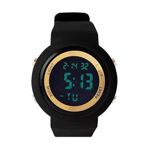 WATCHVERSE Digital Watch For Mens Round Shape With A Quality Rubber Band & Gold Color Watch