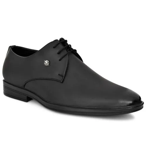 MOOCOOZIN Trendy Black Formal Shoe For Men (Black)