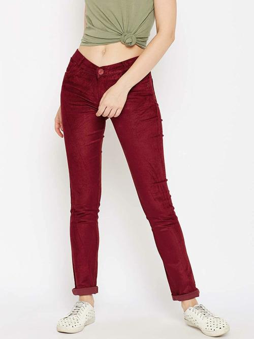 XPOSE Women Maroon Jeans l Womens Jeans l Girls jeans l Jeans For Women l Traditional Jeans l Party Wear Women Jeans l