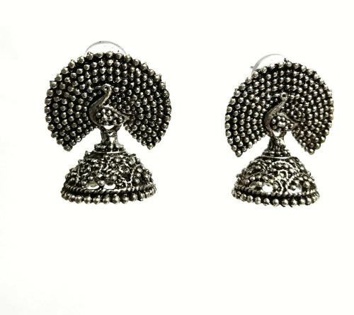 Total FashionSilver Plated Fancy Party Wear Traditional Jhumki Jhumka Earrings for Womens and Girls